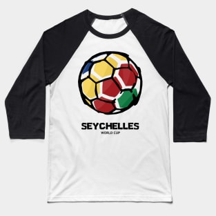 Seychelles Football Country Flag Baseball T-Shirt